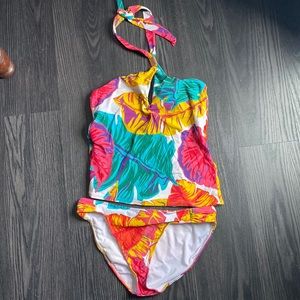 Womens Jantzen tropical two piece bathing suit